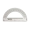 Color custom 6 inches  plastic 180 degree mathematical  protractor ruler