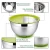 Import colorful plastic lids stainless mixing bowl with nonslip silicone bottom salad bowl cake baking bowl from China