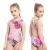 Import Colorful sublimation Printed competition racing swimming sportswear kneeskin one piece swimwear for girls kids swim suit from China