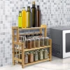 Combohome Bamboo Spice Rack Organizer Kitchen Spice Rack Cabinet 3 Tier