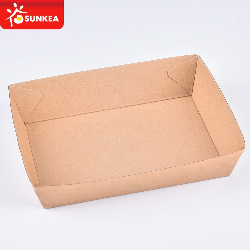 Compostable recyclable biodegradable lunch paper board tray