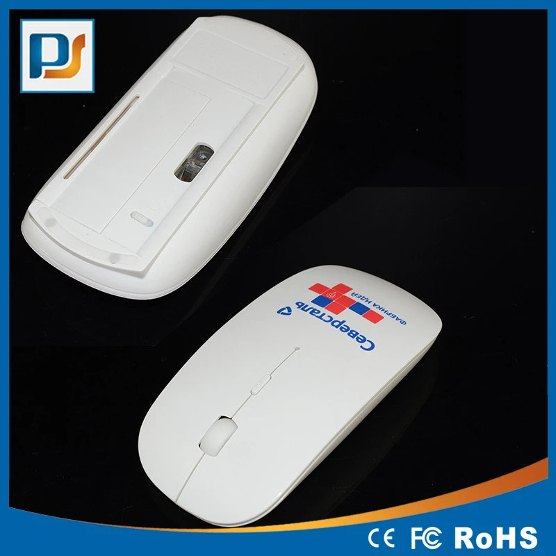 Computer accessories 3 buttons 2.4G flat optical usb glossy mouse for distributor