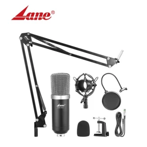 Condenser Mic Wired For Iphone Mobile Phone Dslr Camera Laptop With P Op Filter &amp; Tripod Stand Music Microphone