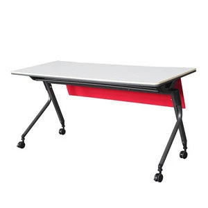 Convenient Folding Mobile Conference Table With A Laminated Top