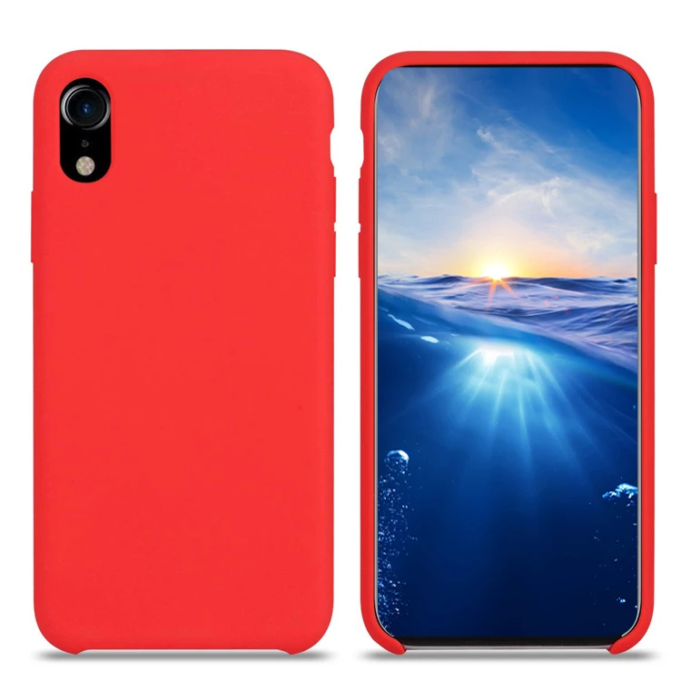 Cover case for iphone XR liquid silicon rubber case
