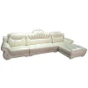 cream color modern furniture living room home interior corner leather sofa
