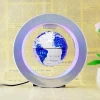 Creative crafts turning plastic world globes round shape magnetic levitation floating and rotating world globe with led