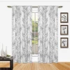 Curtain jacquard window drapes curtains luxury living room floral printed window curtain