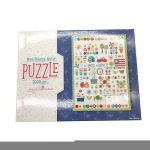 Custom adult puzzle shape jigsaw cartboard paper puzzle mat 1000 piece