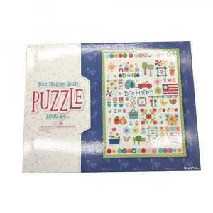 Custom adult puzzle shape jigsaw cartboard paper puzzle mat 1000 piece