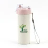 Custom Biodegradable Wheat Straw Flip Top Function Sport Plastic Water Bottle