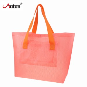 Custom Candy Transparent PVC Waterproof Shoulder Bag Beach Tote Bag