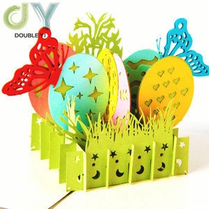 Custom Easter Eggs butterfly 3D Card DIY Craft Pop Up Greeting birthday gift
