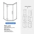 Import Custom Folding Black Stainless Steel Framed Standard Tempered Glass Anti Slip Bathroom Corner Magnet Shower Door from China