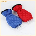 custom logo printed promotional ice scraper glove, ice scraper with glove