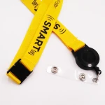 custom nylon logo screen print polyester lanyard with metal oval egg hook