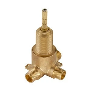 Custom Precision Brass CNC Milling and Turning Parts for 3 Way Ball Valve with Sand Blast