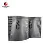 Custom Printed Stand up Bag with Resealable Zip lock for Coffee Tea Bag Packaging Black Matte UV Partly Varnish Pouch