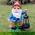 Custom resin or fiberglass garden gnomes ornament resin statue decor with solar lamp