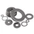 Import Custom stamping plain stainless steel flat washer security standard round washer din125 M1.6-M14  100PCS from China