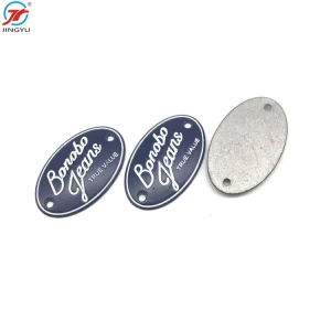 Custom Swimwear Hardware Sewing Metal Brand Logo Metal Logo Labels Tags