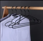 Custom Wholesale Hotel Metal Hanger QNonslip Magic adult kids hanger shirt jacket metal coat hanger for clothes
