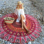 custom wholesale round wall hangings tapestry mandala