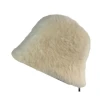 Custom winter warm 2024 Girl Fashion Fluffy thickened fisherman hat outdoor plush furry bucket hats