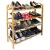 Import Customized entrance shoe rack storage box 4-layer natural bamboo wooden shoe rack from China