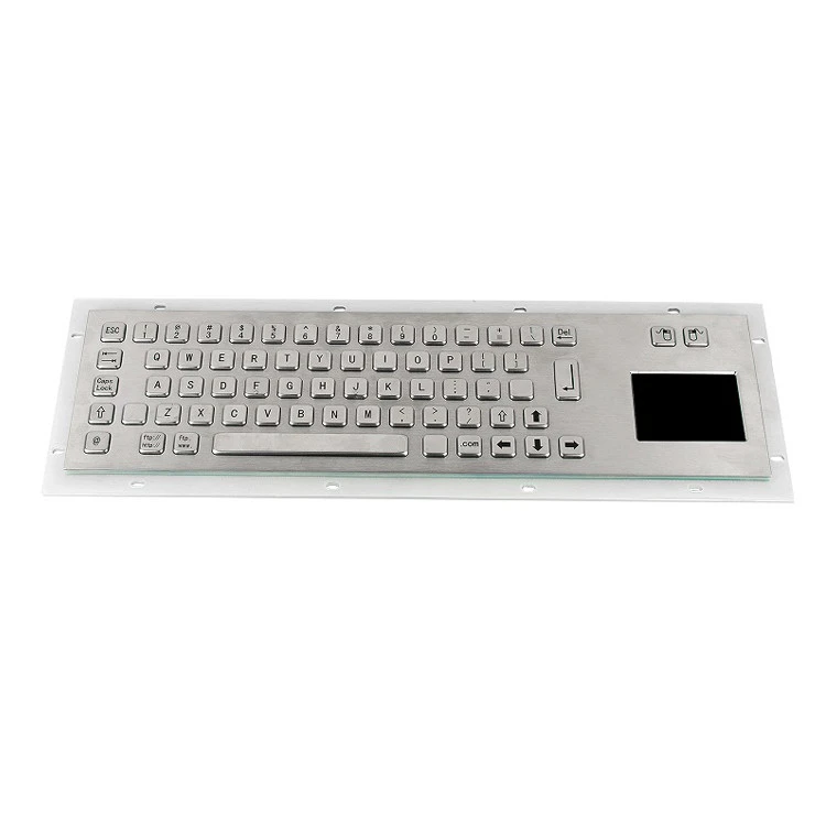Customized IP65 water-proof stainless steel backlight USB keyboard ATM machine industry metal keyboard with trackball