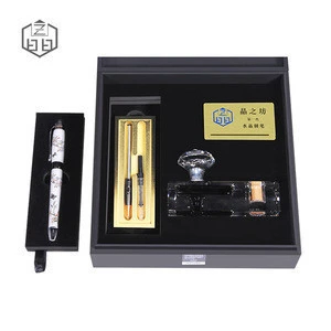 Customized luxury K9 Crystal fancy expensive fountain pen for business gift
