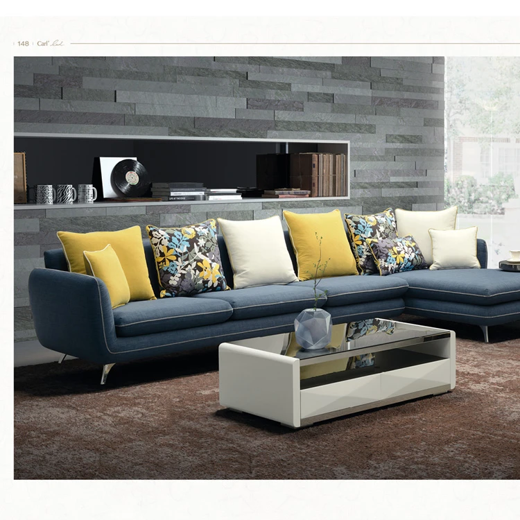 Customized luxury leather upholstery European style literary Italian modern style living room combination 5-6 seat sofa