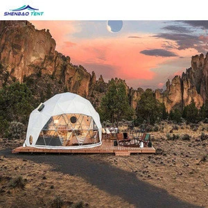 Customized PVC 6M 15M diameter winter camping geodesic igloo dome tent