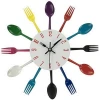 Cutlery Wall Clock Fork & Spoon Decorative Wall Clock Creative Clock
