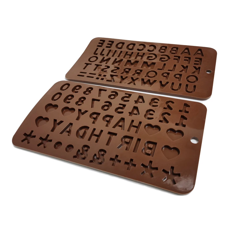 Daodi Reversed Silicone Resin Casting Alphabet Mold Letter Number Mold for Epoxy Resin Crafts Keychains Crayons Clay Crafts