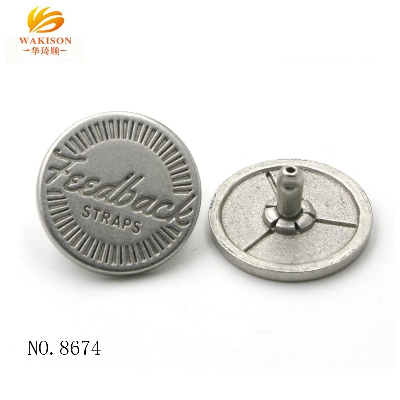 different shape metal rivets and studs with logo  for bags accessories