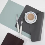 Dining Table Mats PU Leather Non-Slip Stain-Resistant Smooth Elegant Placemat PVC Tablemats