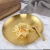 Import Dishwasher Safe Matte Polished Gold Metal 304 Meal Serving Pan Round Stainless Steel Food Tray Dinner Dishes Plates from China