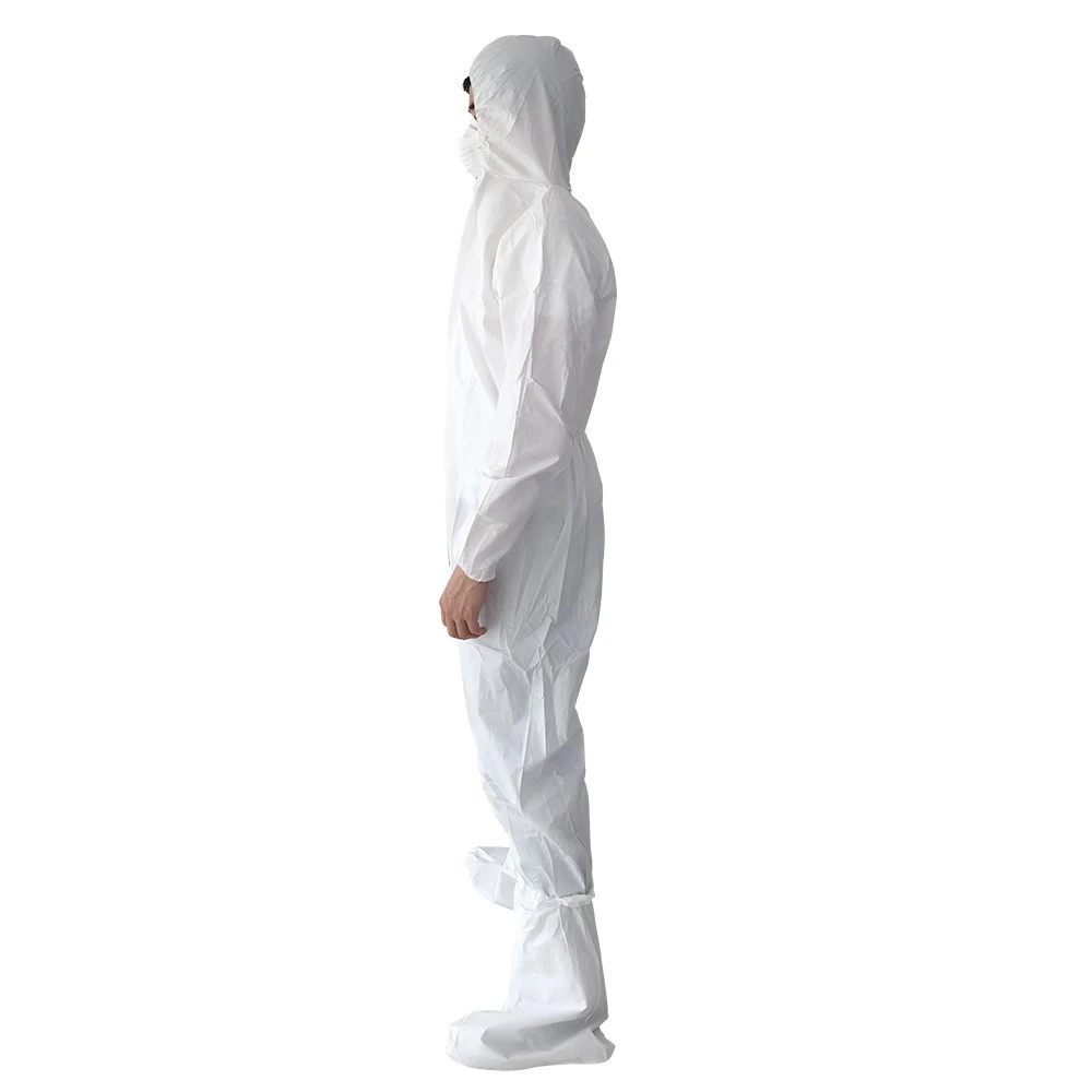 Disposable medical uniform white cheap overall equipment safety clothing suits