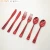 Import Disposable Plastic Dinnerware Set, 150pcs Elegant Red Cutlery Set from China