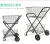 Import Double basket folding style transport supermarket shopping trolley cart from China