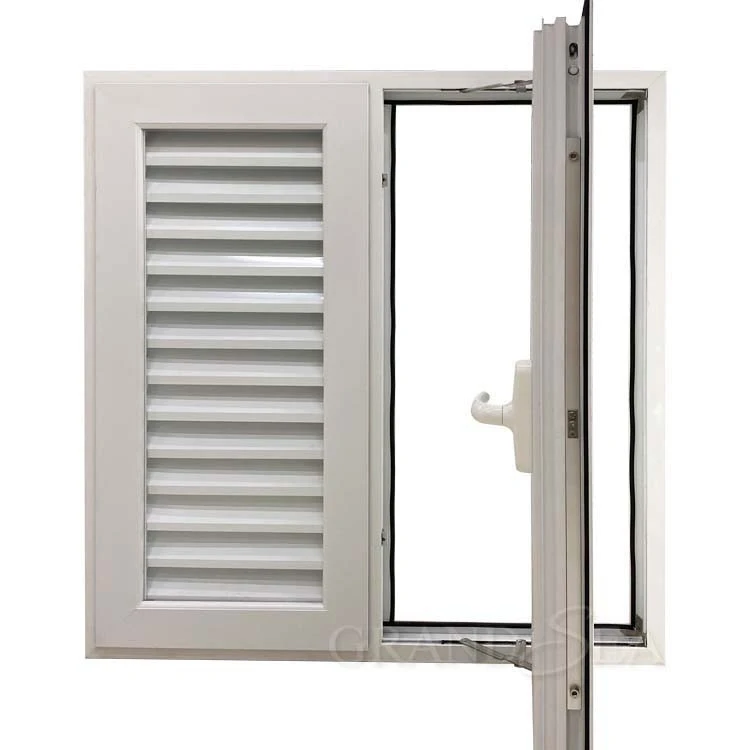 Double tempered glass security bathroom interior house aluminum shutters windows shutter window with blinds