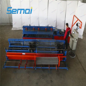 Double wire rhombus net machine for chain link fence