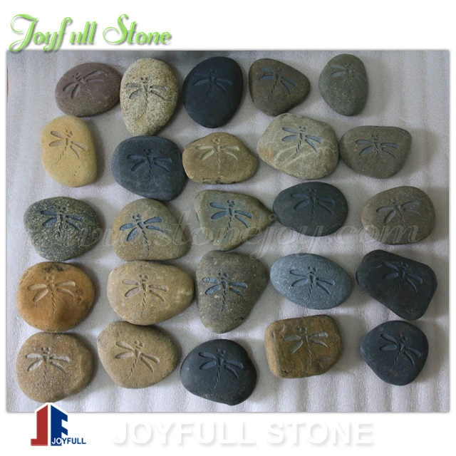 Dragonfly River Stone Pebbles carved pebbles