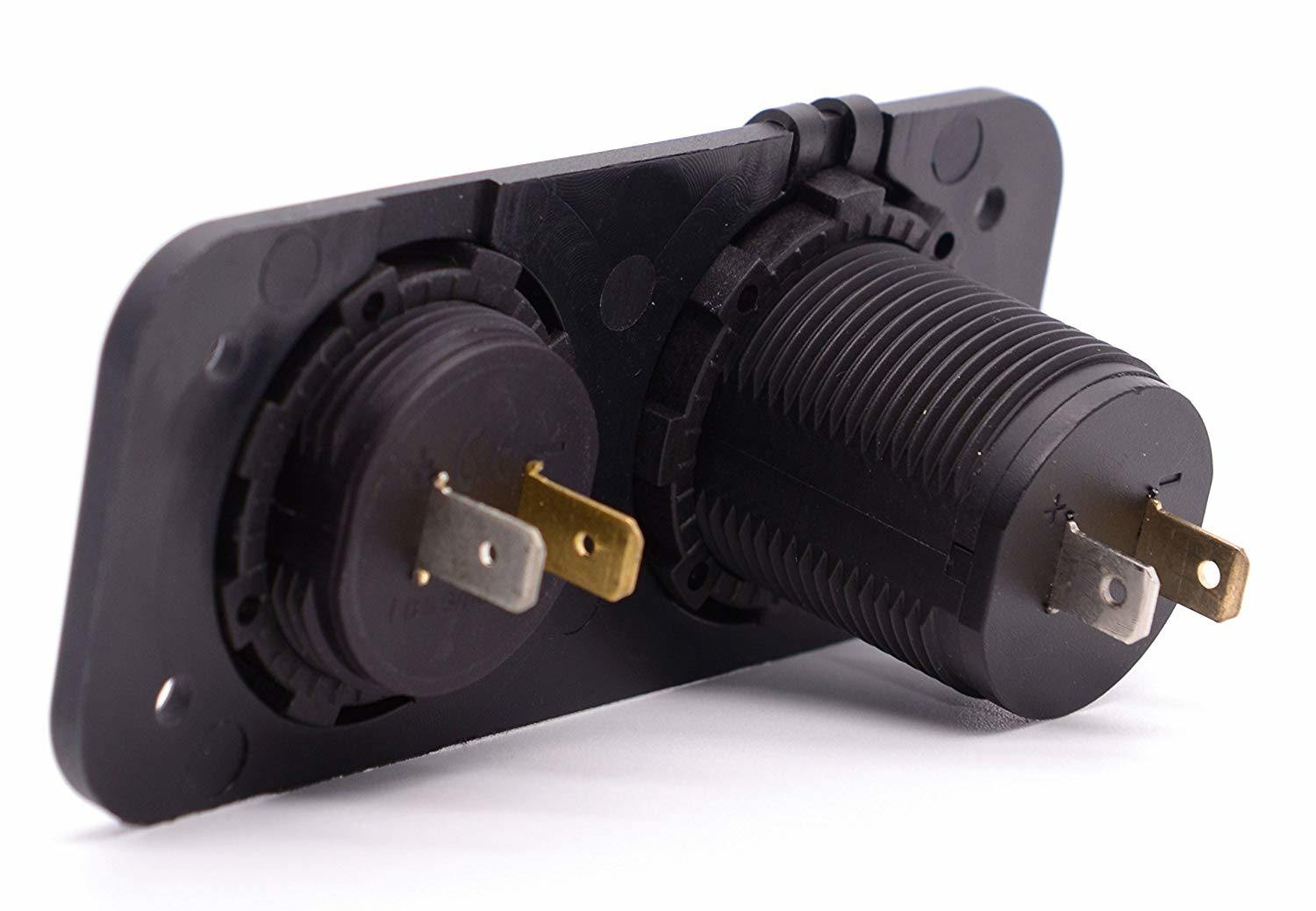 Buy Dual Usb Port Power Socket Outlet Charger Adapter+led Voltmeter ...