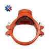 Ductile iron grooved flexible rigid coupling mechanical tee outlet with bolt and rubber