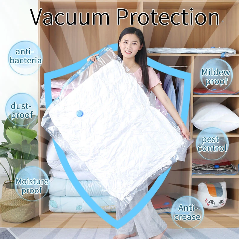Durable and Reusable Vacuum Compression Jumbo Travel Space Saver Seal Bag Storage Bags With Hand Pump