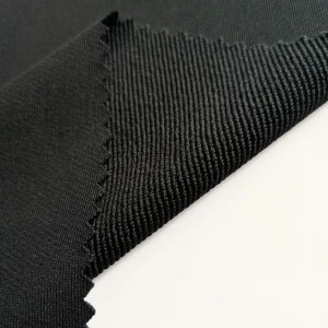 Eco friendly 90% polyester 10% spandex single jersey  fabric ribbed lycra stocklot for wholesale men jogger sweatpants RTS 2046