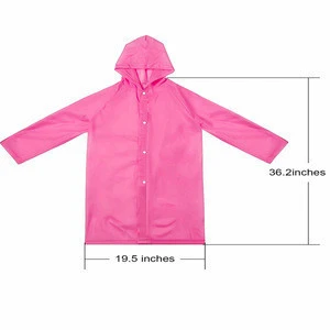 Eco-friendly Thicken Durable Plastic EVA Raincoat Motorcycle Waterproof raincoat with buttons suitable for men And Women