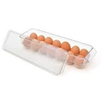 Egg Tray for Refrigerator 14 Eggs Tray Holder with Lid